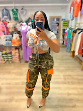 Camo Jogger Pants- Camo/Orange