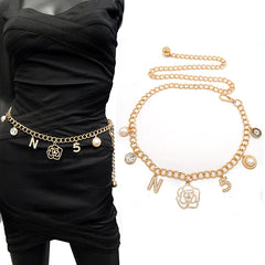 Fashion Charm Chain Belt- Gold