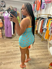 Out My Way Cami Dress- Blue