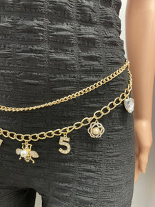 Fashion Bee Chain Belt- Gold