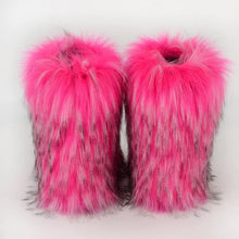 Wynter Fluffy Faux Fur Boots- Rose Pink