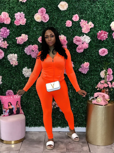 Pretty Luxechic Tracksuit- Orange