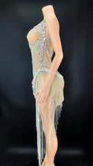 Bezzle Mini Dress- Nude