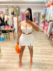 Don’t Hesitate Skirt Set- White