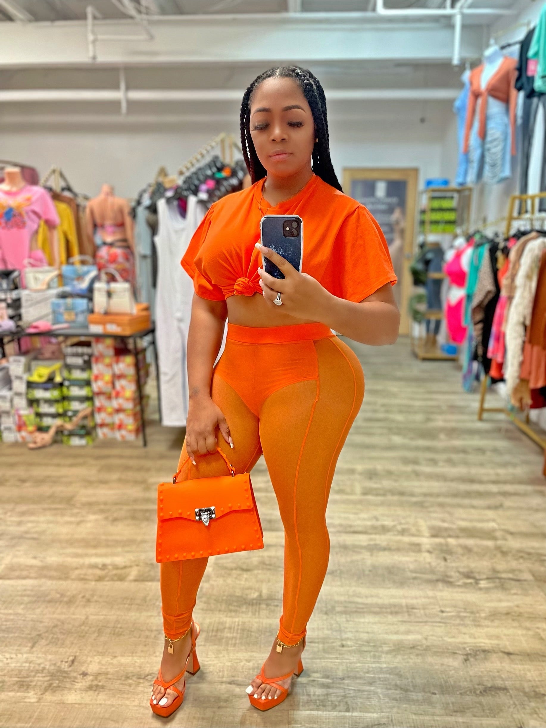 *Restock* Got What You Need Pant Set- Orange