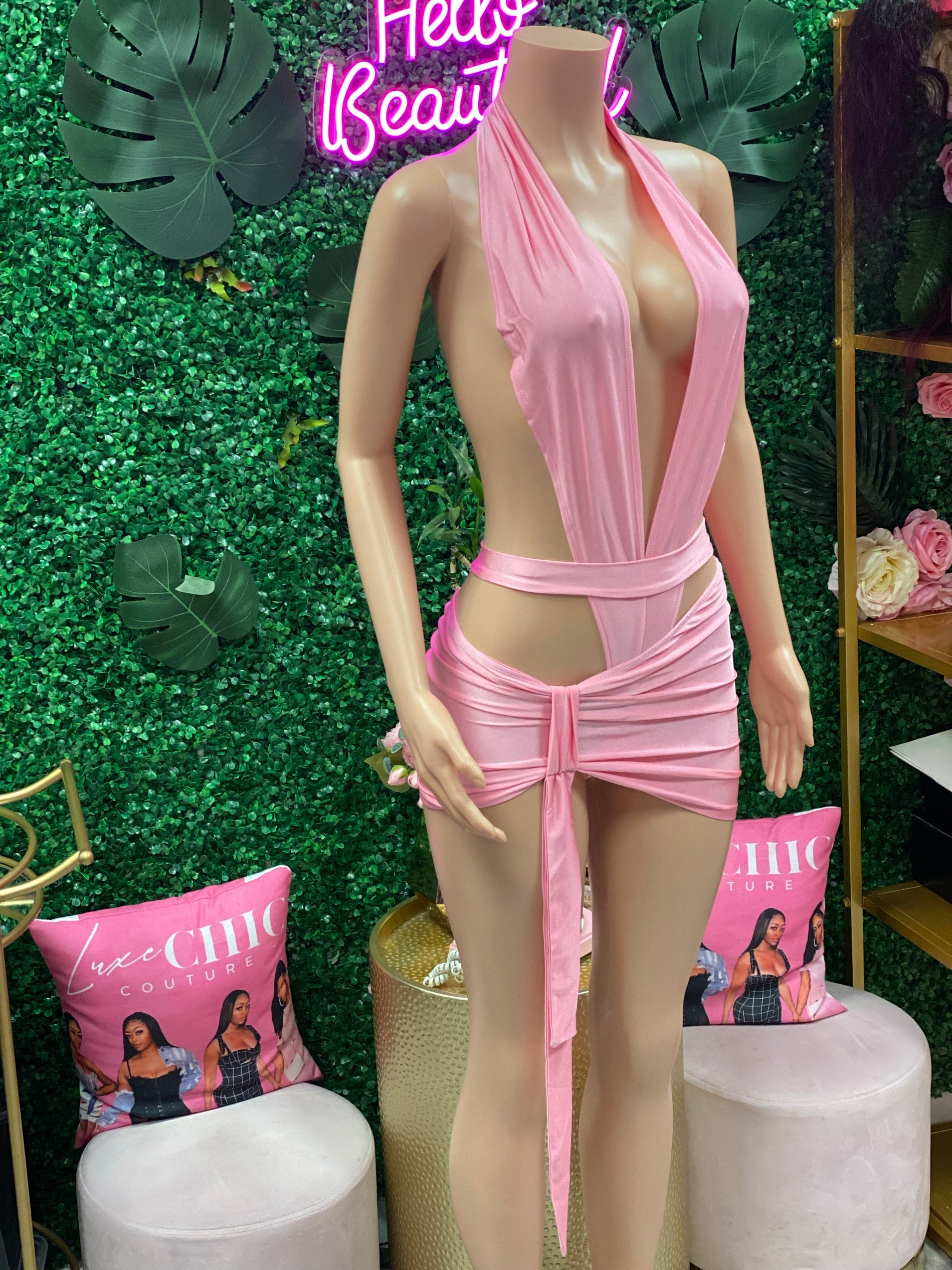 One Night Only Skirt Set- Pink
