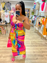 Trips to Jamaica Skirt Set- Pink Multi