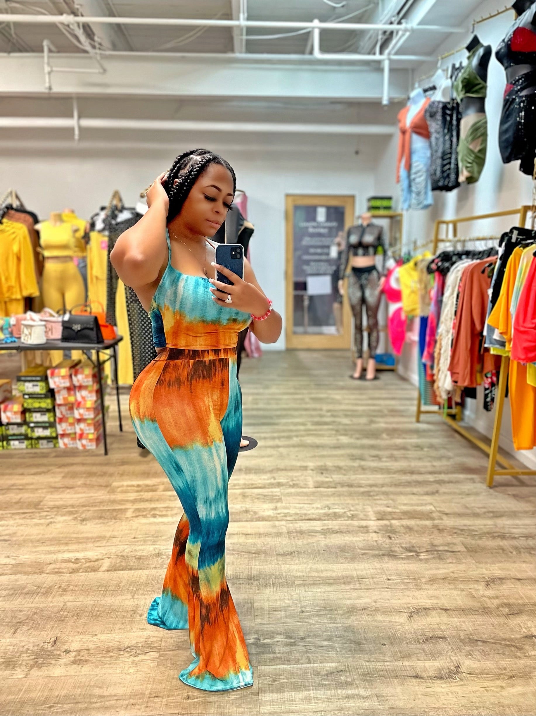True Story Tie Dye Pant Set- Multi