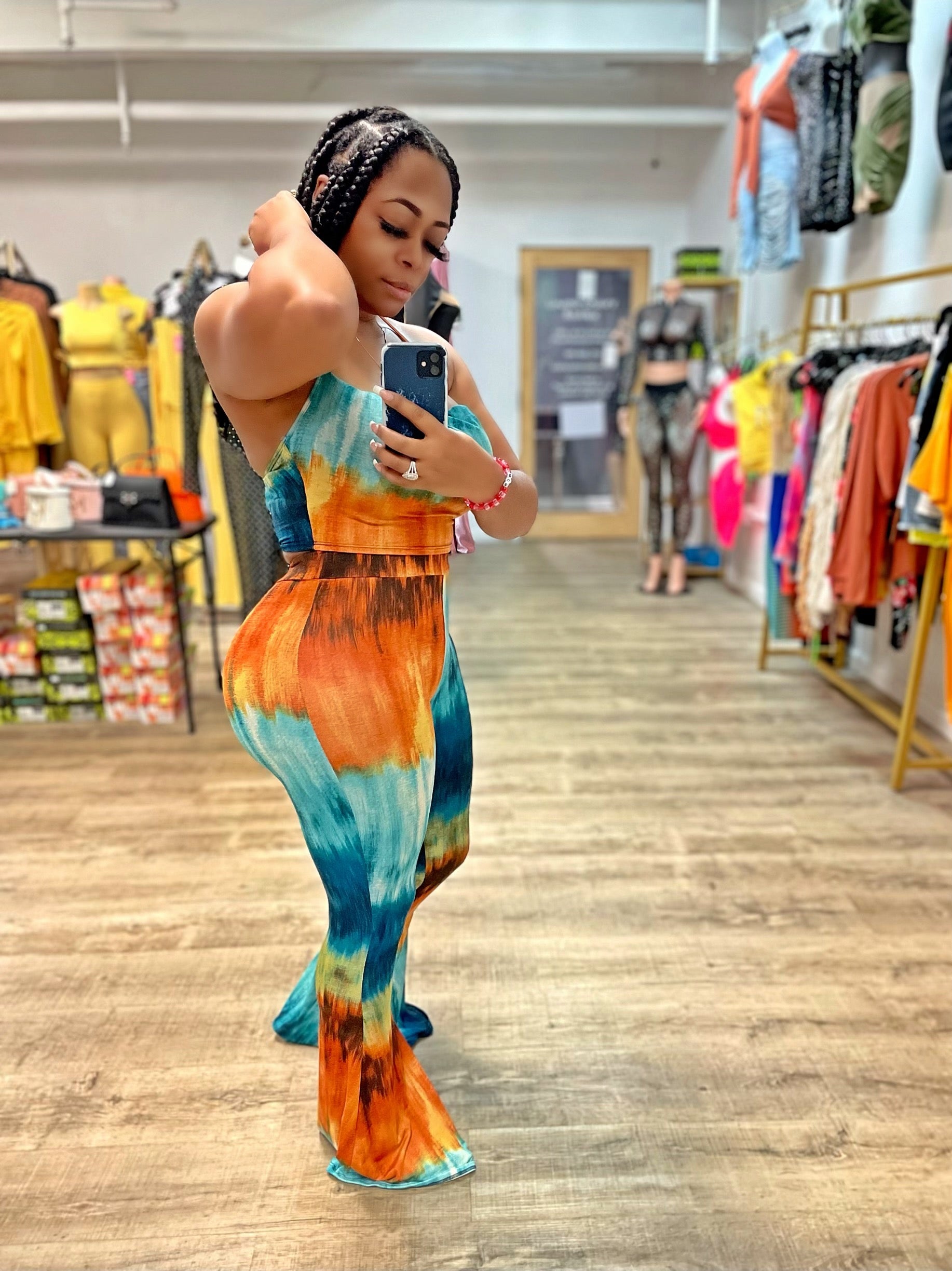 True Story Tie Dye Pant Set- Multi