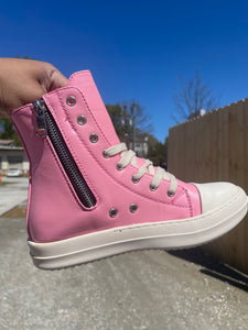 *Pre-Order* Ricky Leather Sneakers- Pink