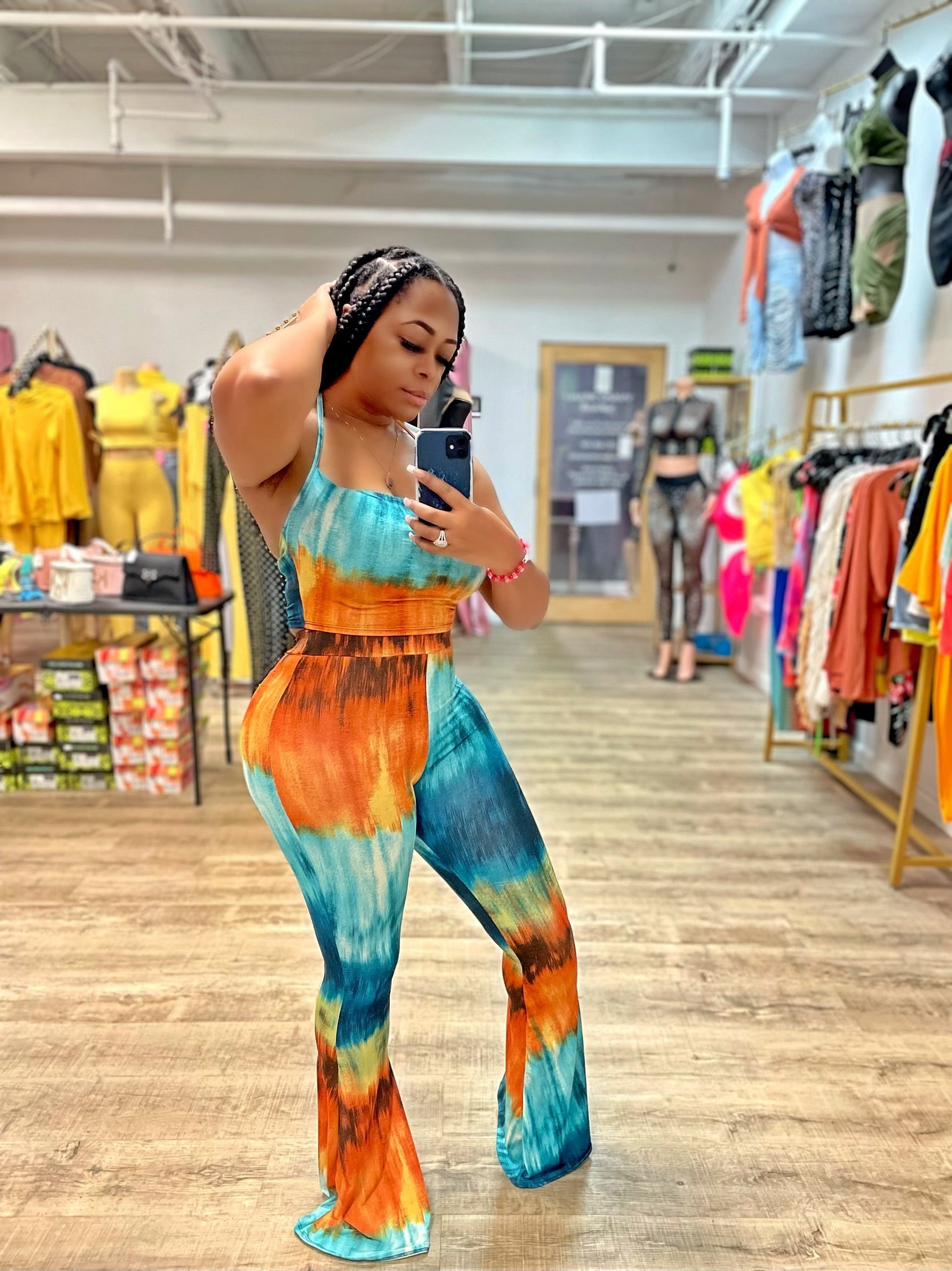 True Story Tie Dye Pant Set- Multi