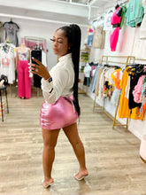 Metallic Bubble Skirt- Pink