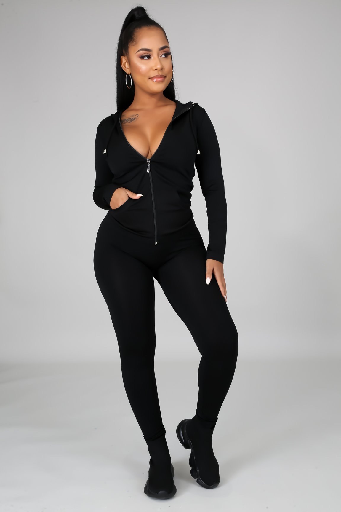Pretty Luxechic Tracksuit- Black