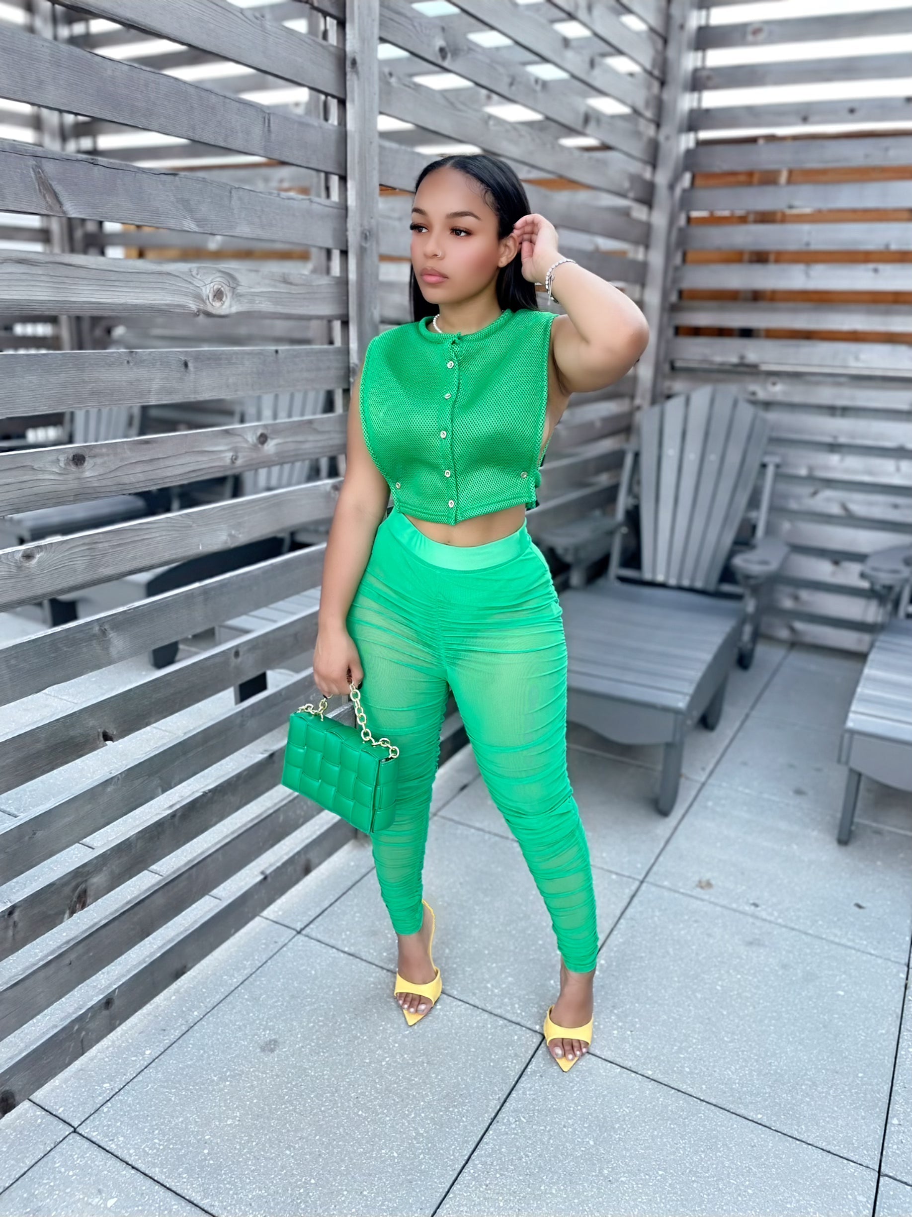 No Distractions Legging Set- Green