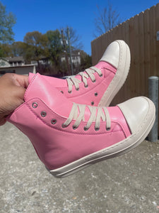 *Pre-Order* Ricky Leather Sneakers- Pink