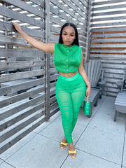 No Distractions Legging Set- Green