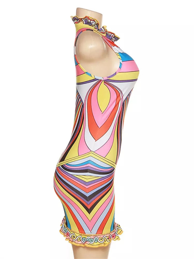 *Pre-Order* Mini Stripes Dress- Multi