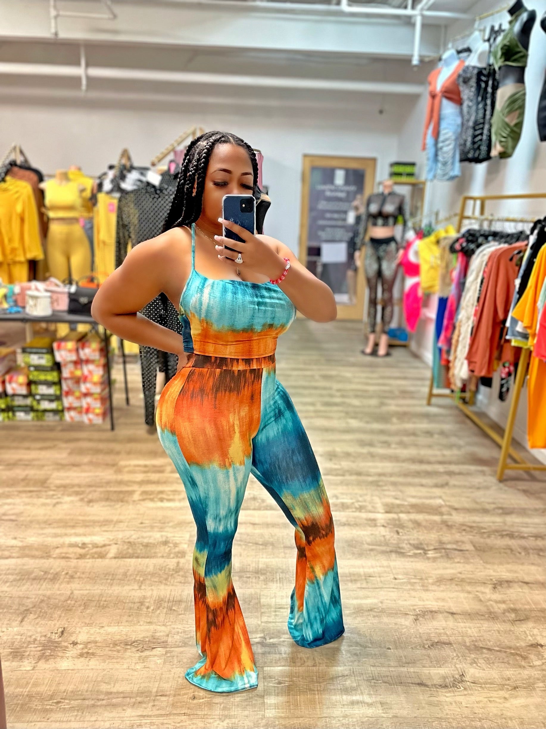 True Story Tie Dye Pant Set- Multi