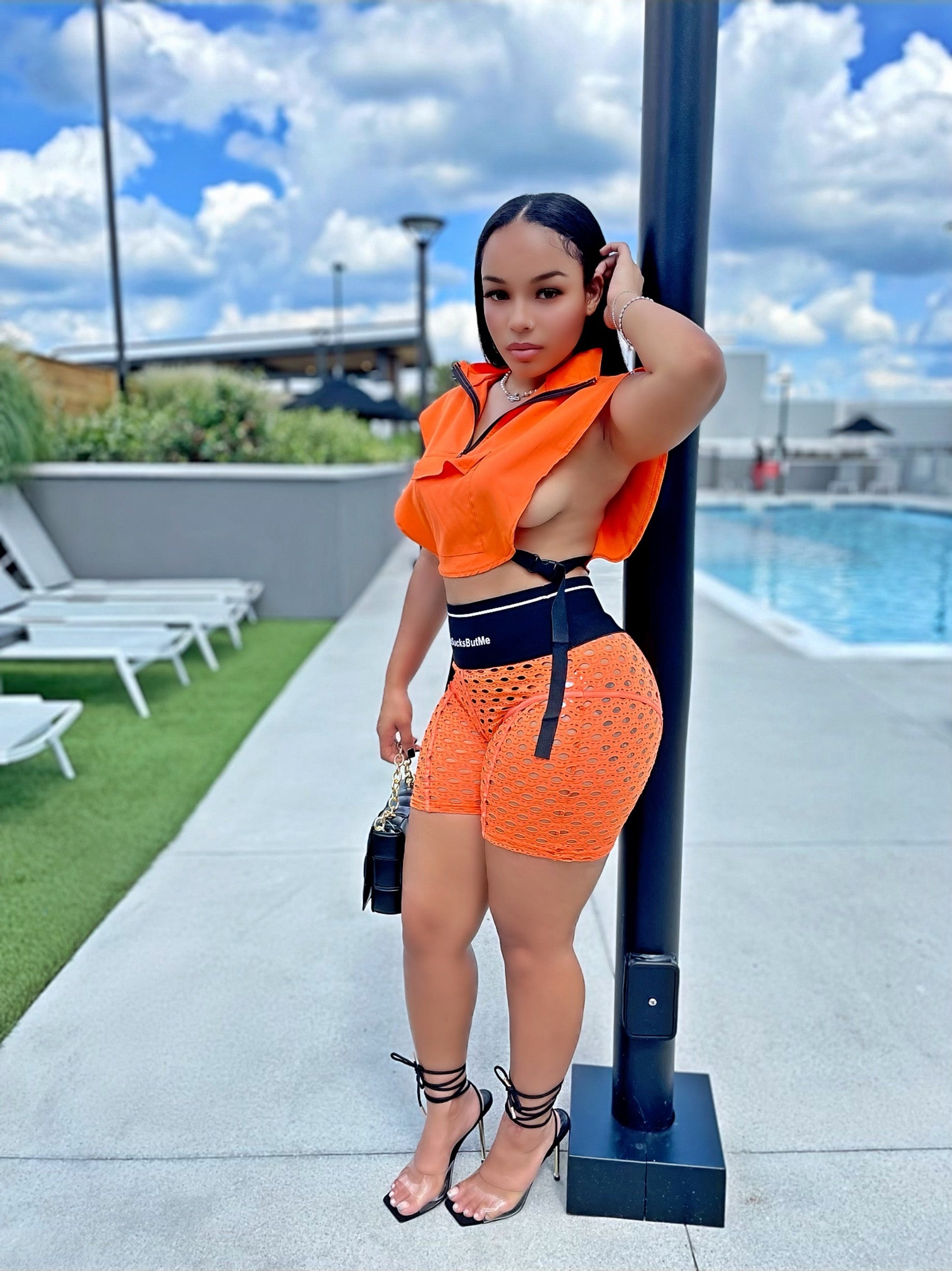 *Restocked* Everyone Sucks But Me Short Set- Orange