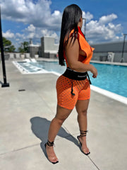 *Restocked* Everyone Sucks But Me Short Set- Orange