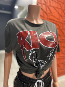 *Pre-Order* Rich Babe Graphic Tee- Gray